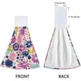 thumbnail image 4 of SKYSONIC Wild Flowers Hanging Tie Towels 2 Pieces, Absorbent Hand Towels Tea Bar Dish Dry Towels for Kitchen Bathroom Home Decor,14" x18.2", 4 of 7