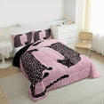 thumbnail image 3 of Manfei Wild Cheetah Bedding Comforter Set,Jungle Animal Twin Comforter Sets,Pink Brown Bedding Set For Kids,Super Cozy Room Decor Reversible,2-Piece, 3 of 8