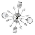 thumbnail image 5 of wall clock for kitchen Stainless Steel Fork Clock Decorative , Silvery, 5 of 8