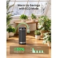 thumbnail image 4 of DREO 14'' Space Heaters for Home, 1500W Electric Heater with 2s Fast Heating, Energy Efficient, 70° Oscillation, Remote Control, 3 Heat Levels, 34dB Quiet Operation for Inside Use, Office, Black, 4 of 8