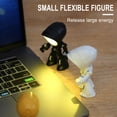 thumbnail image 4 of Magnetic Suction Small Night Light Robot Lamp with 1 Set Spare Battery Portable Desktop Ornament LED Night Light Energy Saving USB Rechargeable Decorative Lamp, F, 1pc, 4 of 8