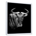 thumbnail image 5 of Black and White Portrait Of Wildebeest 24 in x 32 in Framed Photography Canvas Art Print, by Designart, 5 of 5