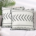 thumbnail image 2 of Unique Bargains Pompoms Throw Pillow Covers with Geometric Line Decorative Pillow Cases Geometry 18" x 18", 2 of 6