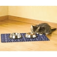 thumbnail image 5 of Drymate Pet Bowl Placemat, Dog & Cat Food Feeding Mat - Absorbent Fabric, Waterproof Backing, Slip-Resistant - Machine Washable/Durable (12” x 20”) (Indigo Blue)), 5 of 6
