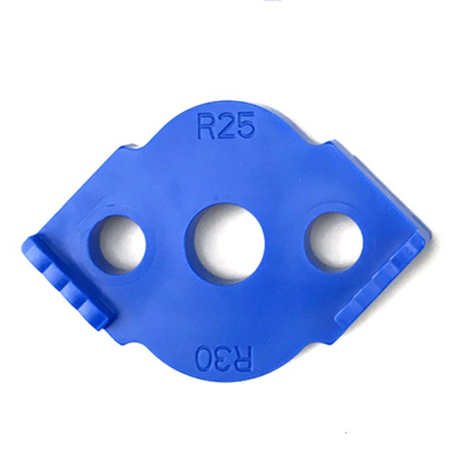 Likrtyny Herramientas Grabado Plantilla para Carpintería Localizador Ángulo R para Mesas (azul C)