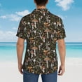 thumbnail image 4 of Pofeuu Mushroom Garnish Print Hawaiian Shirt for Men Sleeves Casual Button Down Summer Beach Dress Shirts T-Shirts,Small, 4 of 7