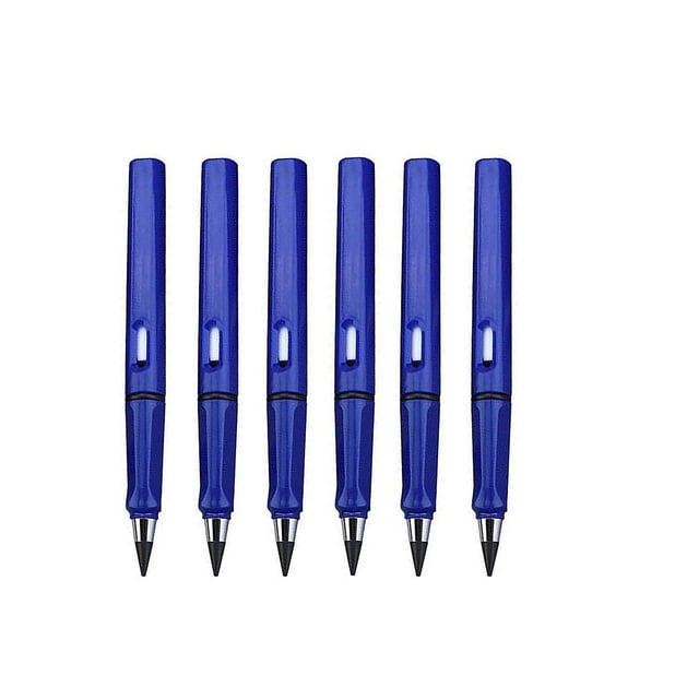 Agiferg 6PCS Grip Posture Correction Design Pencil Without Ink, Old Undead Pen, Creative Metal Pen