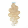 thumbnail image 3 of MY-LADY Tape in Natural Russian Human Hair Extensions Curly Body Wavy Glue Highlight Hairpiece US Stock 20PCS 22" #613 Bleach Blonde, 3 of 10