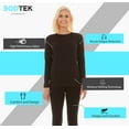 thumbnail image 4 of Bodtek Womens Crew Neck Long Johns Base Layer Set (Black Large), 4 of 5