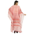 thumbnail image 4 of Moomaya Women's Sexy Swimsuit Cover Up Caftan Kimono Sleeve Beachwear Sheer Kaftan, 4 of 7