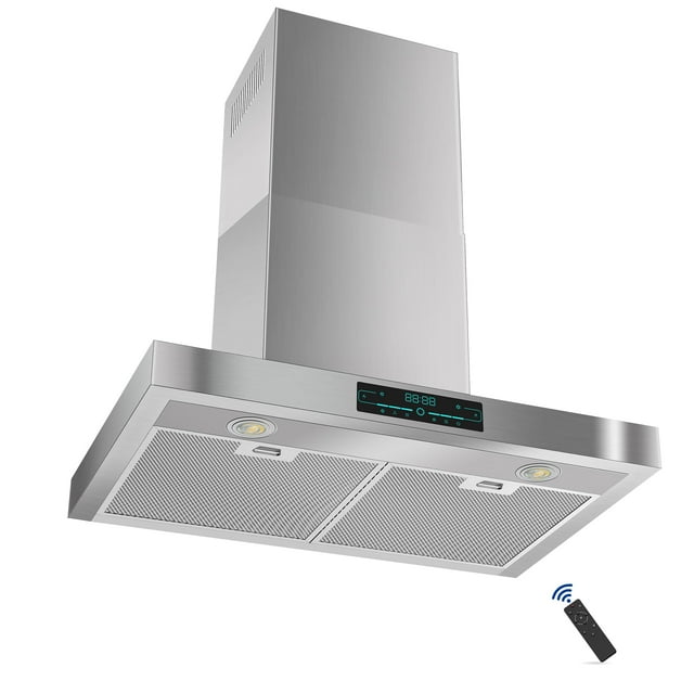 Campana extractora para montaje en pared, modelo KMA-E30, 900 CFM, con ventilador de 4 velocidades