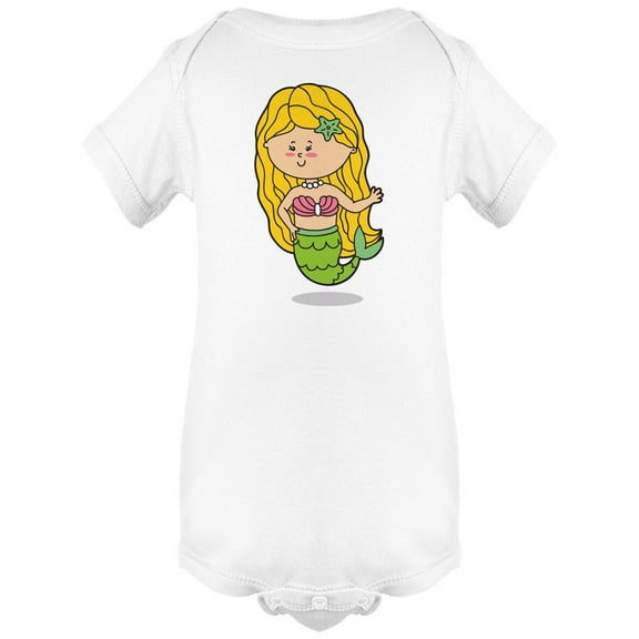 Little Mermaid Cartoon Bodysuit Infant -Image by Shutterstock, 6 Months