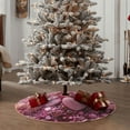 thumbnail image 5 of Salouo Pink Glitter Heart Candy Christmas Tree Skirt 30" Farmhouse Christmas Decorations Snowman Xmas Tree Skirt Tree Mat for Holiday Party Decor, 5 of 8