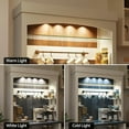 thumbnail image 5 of Litake Coffee Bar Cabinet with Storage LED Buffet Cabinet 72" Farmhouse Kitchen Sideboard Large Coffee Hutch Cabinet with Wine Rack/Glass Shelf for Kitchen, Dining Room, Living Room, 5 of 8