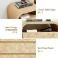 thumbnail image 7 of YOCWO 3 Drawer Nightstand with Burl Wood Finish, Bedside Table with Curve Edge for Bedroom, Natural, 7 of 7