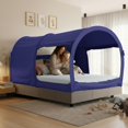 thumbnail image 1 of Carpa para Cama LEEDOR Dream Tents Refugio con Dosel Cabina Azul Marino Twin, 1 of 8