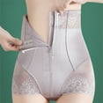 thumbnail image 3 of Decodeary Hi-Waist Belly Control Body Shapers For Instant Effect Soft And Breathable Women Shapewear gray purple XXL 1Set, 3 of 6