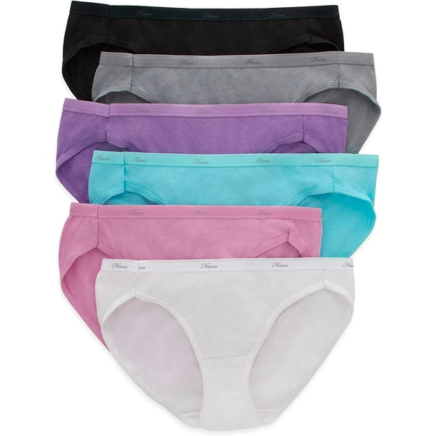 Hanes Women's Bikini Panties Pack, MoistureWicking Cotton Bikini