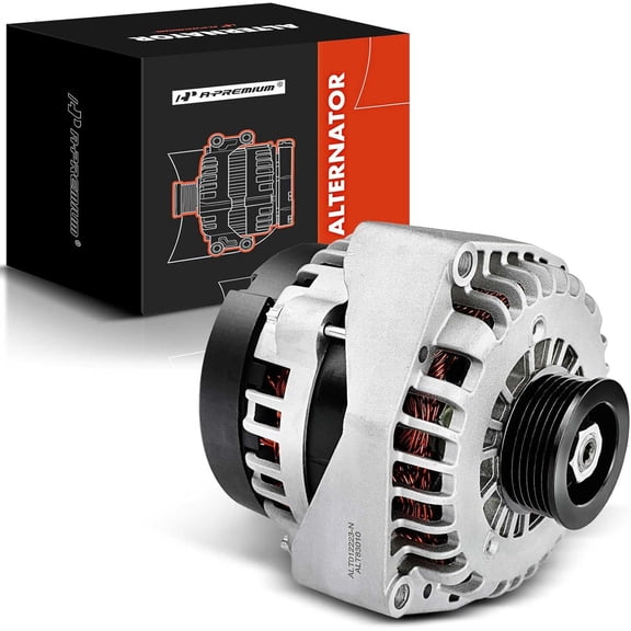 A-Premium Alternator Compatible with Chevy Silverado 1500, Tahoe, Suburban & GMC Sierra 1500, Yukon & Cadillac Escalade & Hummer H2, 12V 160A CW 6-Groove Pulley, Replace# 15093928 15857608