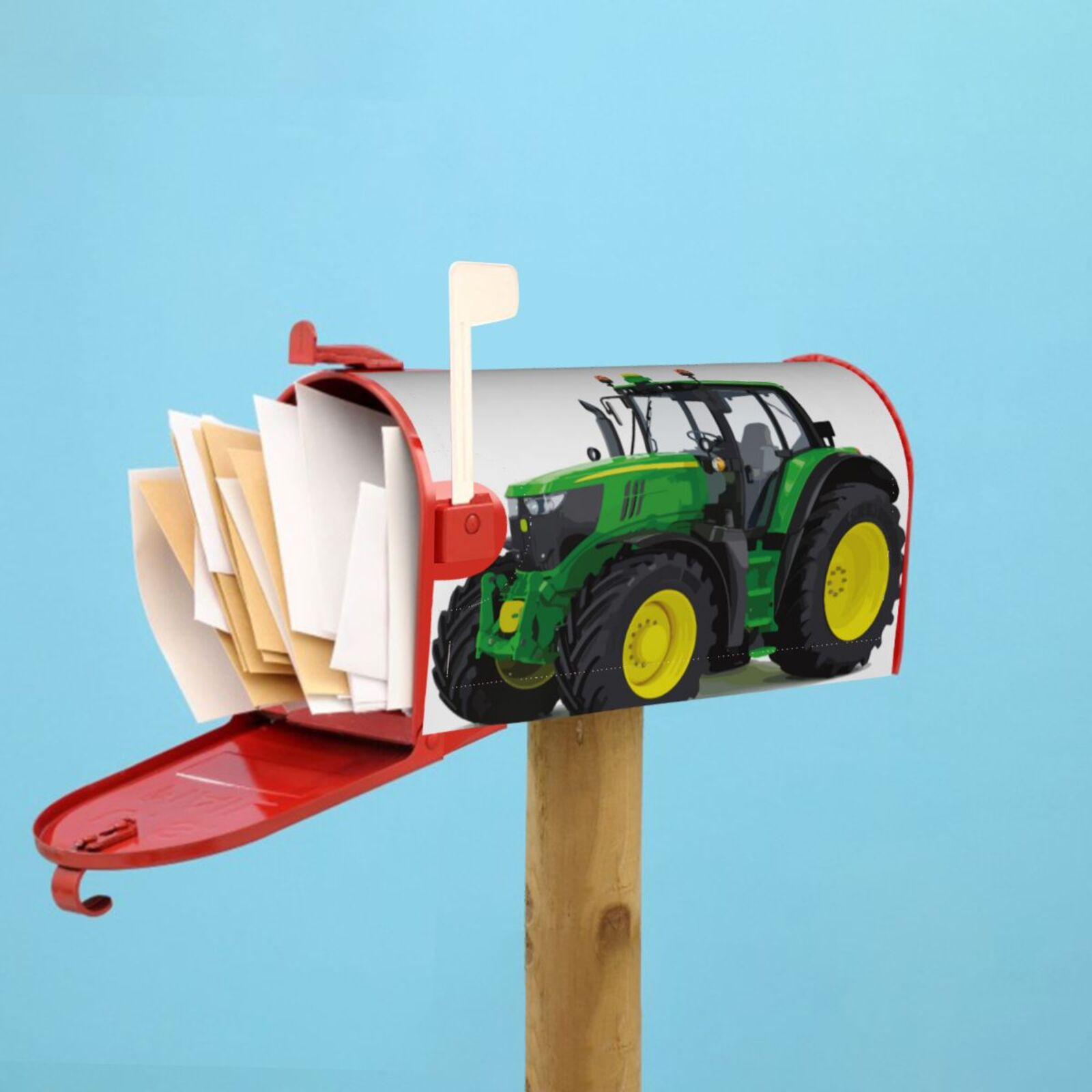 Logiee big farm tractor Print Post Letter Box Wrap Decor, Mailbox Cover Suitable for Standard Mailbox and Large Size Mailbox,Outdoor Yard Decoration-21x18 in