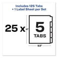 thumbnail image 5 of Print and Apply Index Maker Clear Label Unpunched Dividers, 5-Tab, 11 x 8.5, White, 25 Sets, 5 of 6