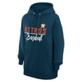 thumbnail image 2 of Women's G-III 4Her by Carl Banks  Navy Houston Astros Team Fleece Pullover Hoodie, 2 of 3