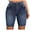 Blue, variant on Women's Bermuda Jean Shorts High Waisted Stretchy Slim Fit Casual Denim Shorts