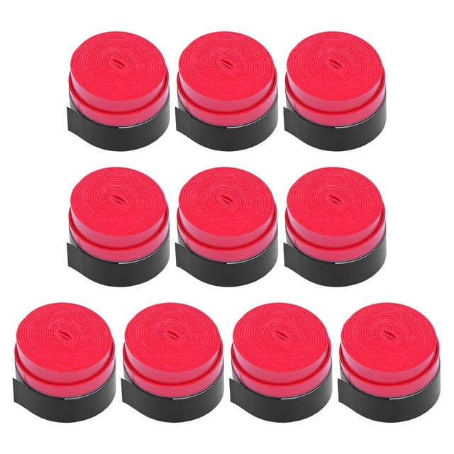 S SERENABLE 10 Pcs Ruban de Prise de Raquette de Tennis Ruban de Prise de Badminton Ruban de Prise de Raquette de Badminton Ruban Absorbant Poignée de Raquette pour Pickleball Rouge