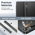 thumbnail image 3 of JETech Case for Samsung Galaxy Tab S10 FE / S9 FE 10.9-Inch, Slim Translucent Back Tri-Fold Stand Protective Tablet Cover, Support S Pen Charging, Auto Wake/Sleep (Black), 3 of 7