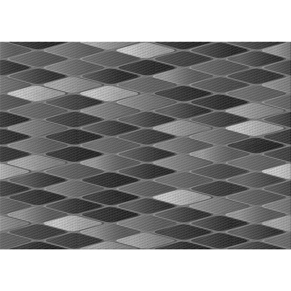 Ahgly Company Indoor Rectangle Patterned Battleship Gray Area Rugs, 2' x 3'