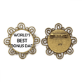 thumbnail image 1 of Bonus padre padre Festival quote Broche de flores, regalo de joyería para mujeres y niñas Unbranded M, 1 of 3