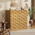 thumbnail image 6 of BROTTAR Sideboard Buffet Cabinet with Storage, Modern Accent Credenzas with Unique 3-Dimensional Craft, 31.5" Coffee Bar Cabinet Buffet Console Table for Entryway Kitchen Dining Room, Natural, 6 of 9