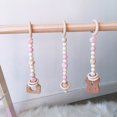 thumbnail image 2 of Wooden Beads Teether Toddler Infant Interactive Grip Teething Toy Cartoon Baby Pram Toy heqiyong LED, 2 of 2