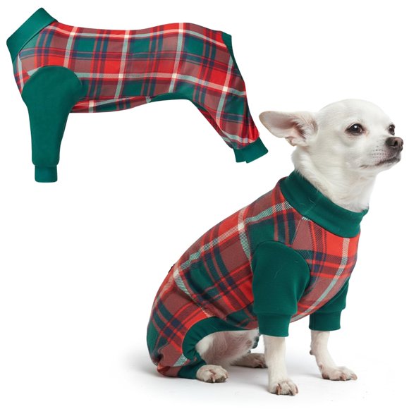 Pijama navideño para perros Spark Paws Recovery, para hombre, color verde S