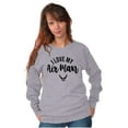 thumbnail image 4 of US Air Force I Love My USAF Man Women Crewneck Sweatshirt Brisco Brands S, 4 of 6