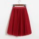 thumbnail image 2 of Falda tutú plisada de línea A para mujer - Gasa de malla, cintura alta, estilo vintage, talla única, primavera/verano/otoño, 2 of 4