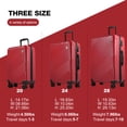 thumbnail image 6 of Tripcomp Luggage 3 Piece Set,Suitcase Set with Spinner Wheels Hardside Lightweight Luggage 20in24in28in.(Red), 6 of 9