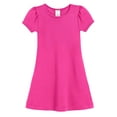 thumbnail image 4 of Made in USA Girls Soft Cotton Short Sleeve Puff Sleeve Dress, 4 of 8