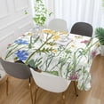 thumbnail image 5 of GZHJMY Herb Wild Flower Tablecloth, Rectangle Waterproof Washable Polyester Table Cover for Picnic Dinner Holiday Party Decor, 60 x 120 Inch, 5 of 7