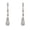 Silver, variant on KKLDOGS CZ Teardrop Pearl Dangle Drop Earrings for Women
