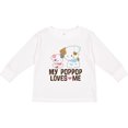 thumbnail image 3 of Inktastic My Pop Pop Loves Me Granddaughter Puppy Girls Long Sleeve Toddler T-Shirt, 3 of 5