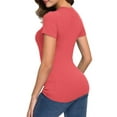 thumbnail image 5 of Fashion Casual Women's Crew neck Short Sleeve T-Shirt Basic Tee Tops, 5 of 6