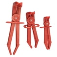 thumbnail image 3 of Pinzas de abrazadera Cola de curva de 3 piezas para sellado de manos libres de plástico Rojo, 3 of 7