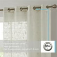 thumbnail image 5 of THD Jayce Floral Decorative Semi Sheer Grommet Window Treatment Curtain Drapery Panels - Pair, 5 of 21