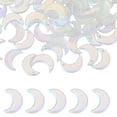 thumbnail image 1 of Uxcell 100 Pcs Crystal Charm, Cuentas de cristal de luna de vidrio, colgante de luna pequeño con papel de oro para hacer joyas, pulsera, collar, arete, manualidades DIY, blanco brillante, 1 of 7