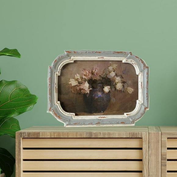 Marco de fotos vintage, decoración de mesita de noche de diseño europeo, marco de fotos antiguo y elegante para dormitorio, amigos y retratos