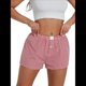 thumbnail image 1 of Pantalones Cortos de Pijama A Cuadros Y2K para Mujer, Bóxers Elásticos, Ropa de Calle Rojo L, 1 of 10