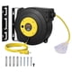 thumbnail image 1 of Carrete de cable de extensión retráctil VEVOR de 45 pies con triple toma, 1 of 9