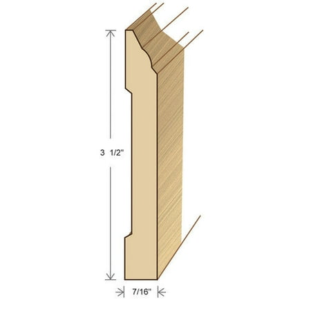 Moldings Online 0.44'' x 2.89'' x 78'' Bamboo Wall Base