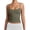 1040#Army Green, variant on Spaghetti Strap Camisole Tank Tops for Women, Basic Slim-Fit Cami Undershirts Beige S